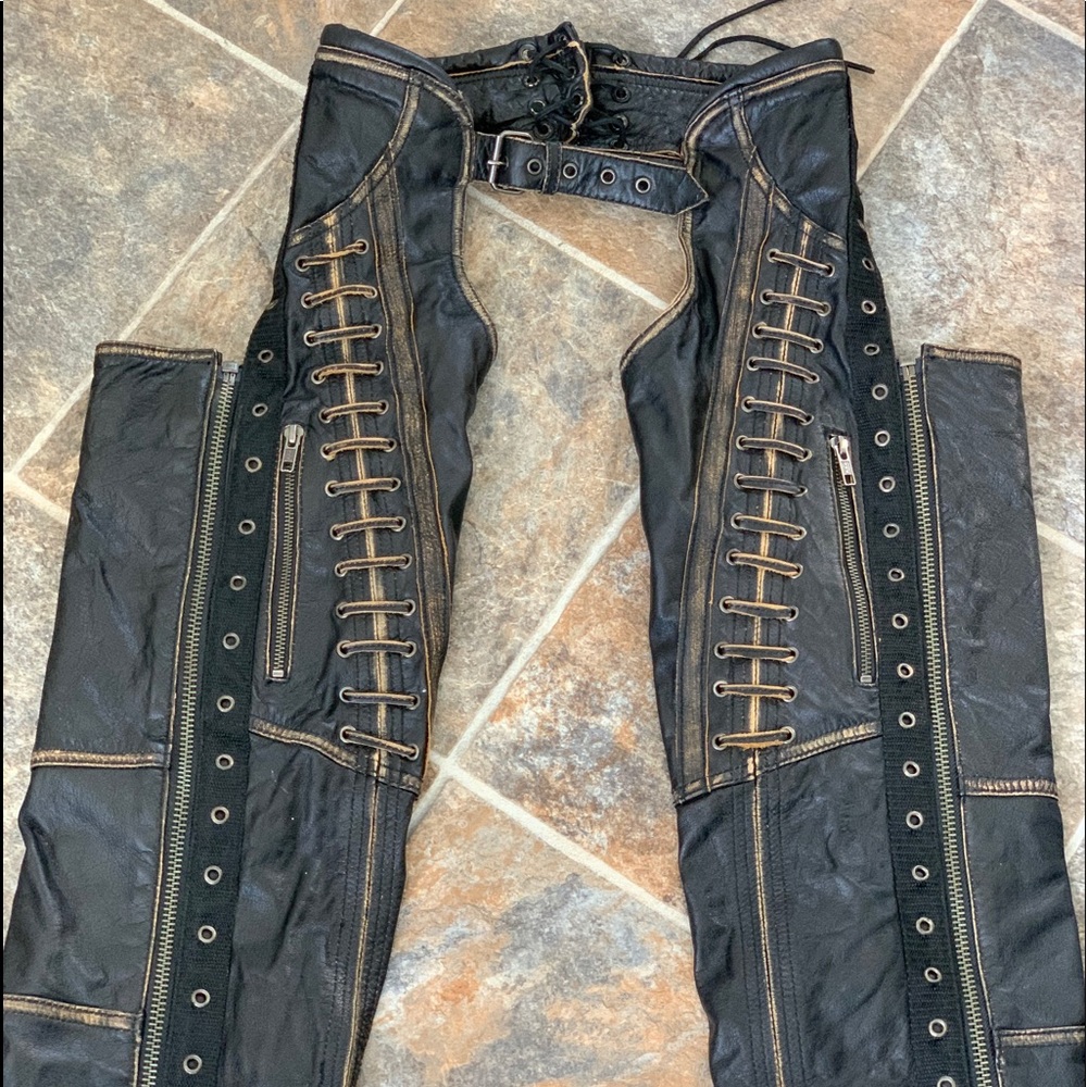 WOMENS Milwaukee Leather Distressed Chaps